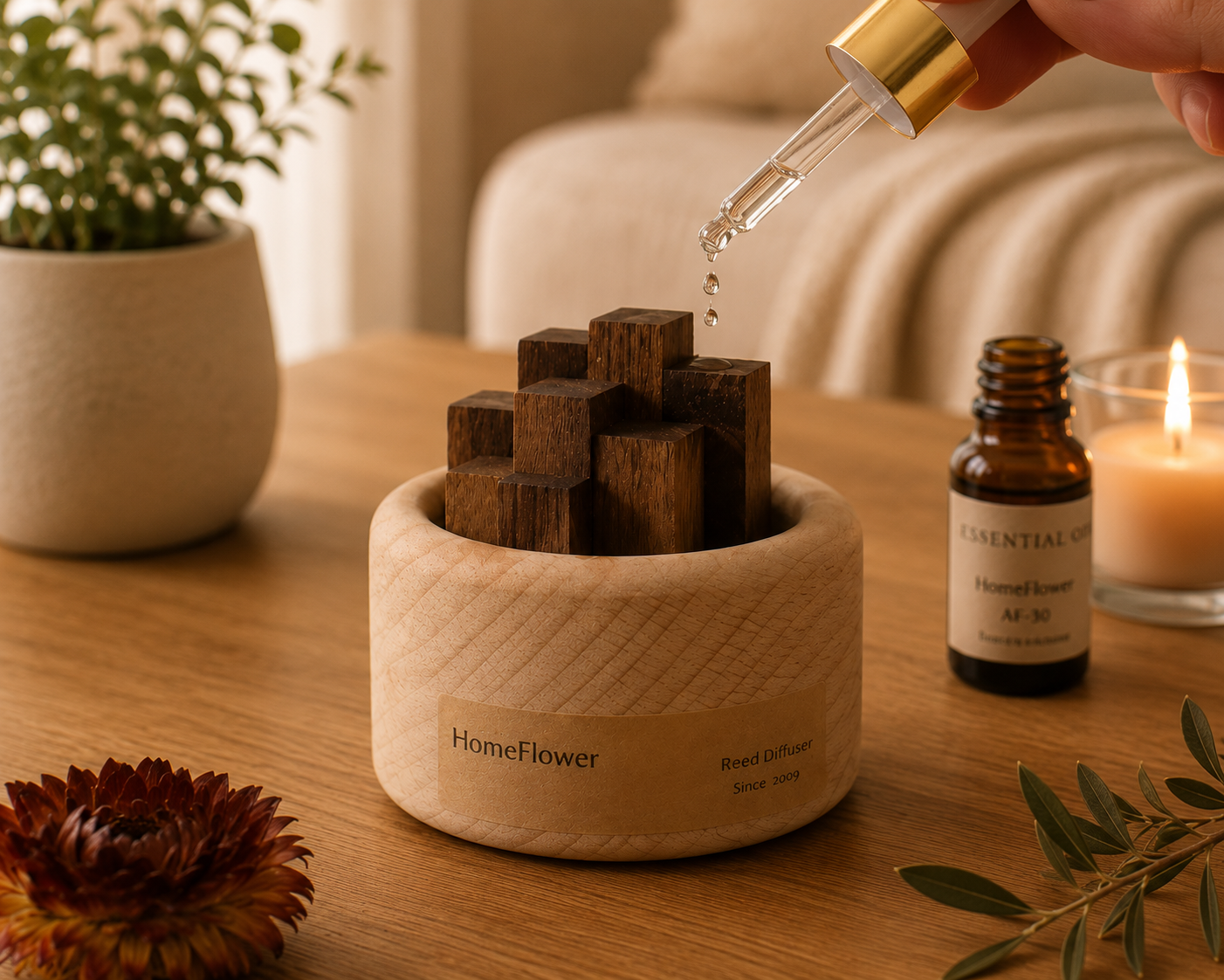 Difusor de Aroma de Madera