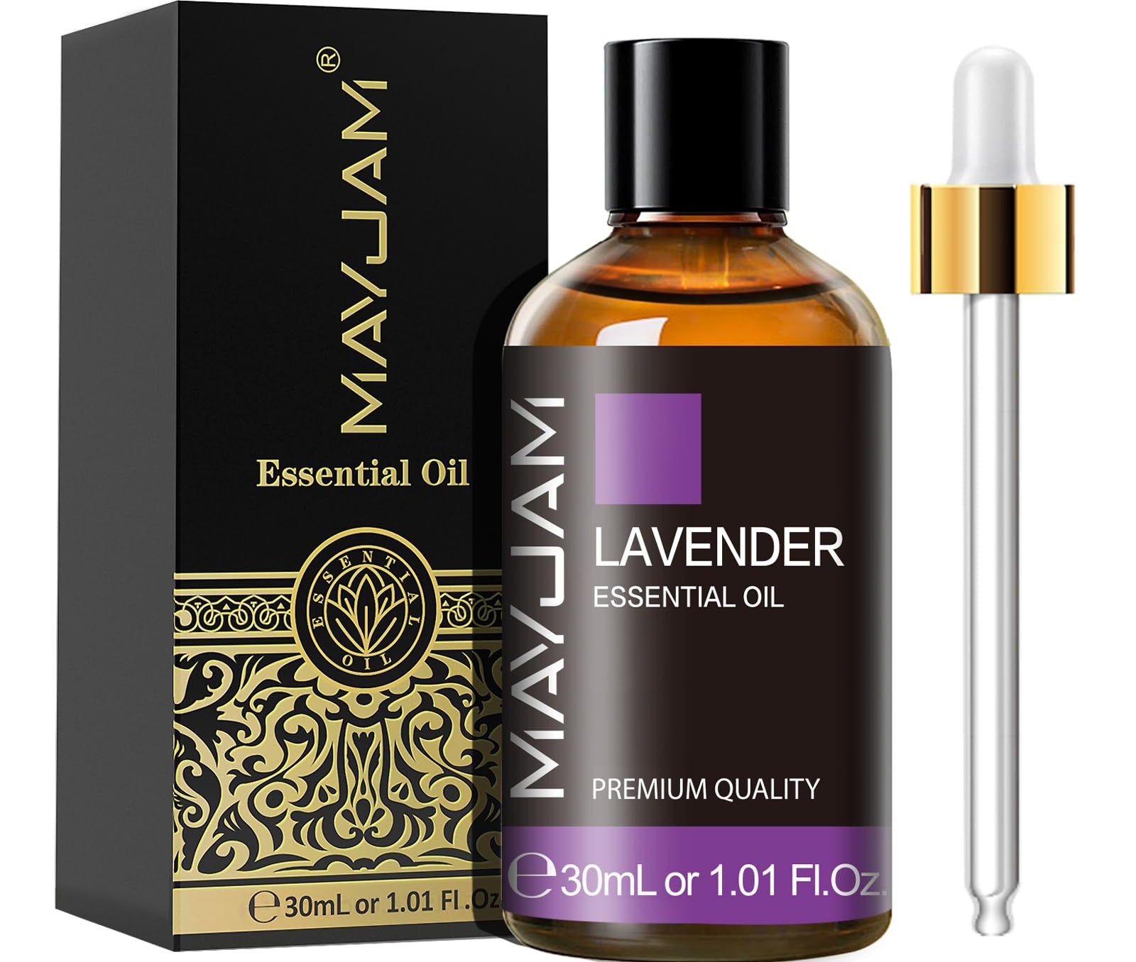 Aceites Esenciales De Fino De Lavanda 100ML, MAYJAM Aceite De Fino De Lavanda 100% Puro, Ideal Para Aromaterapia Aroma Difusor Fragancia Aceite Masaje