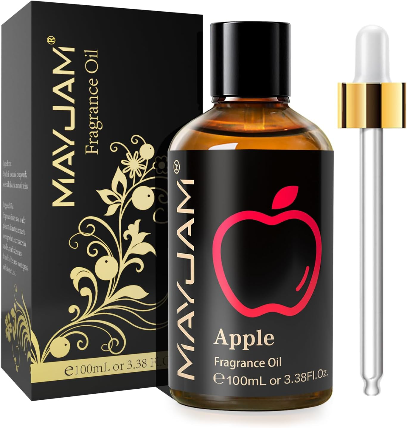 MAYJAM Aceite Perfumado De Manzana 100Ml, Aceite Con Fragancia Para Difusores De Aceites Esenciales, Aromaterapia, Hogar, Quemador De Aceite